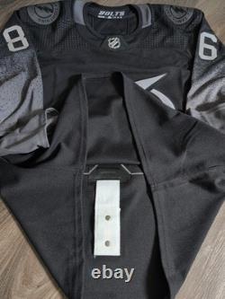 Team Issued MiC Nikita Kucherov Tampa Bay Lightning Authentic Adidas Jersey 56
