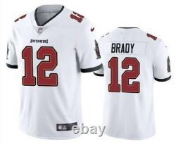 Tom Brady #12 Tampa Bay Buccaneers MEDIUM 2021 Super Bowl LV White Jersey