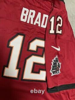 Tom Brady #12 Tampa Bay Buccaneers XL Red Home Super Bowl LV NFL Jersey GOAT