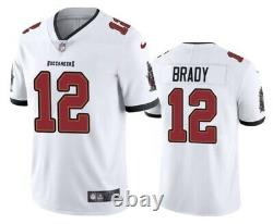Tom Brady #12 Tampa Bay Buccaneers XL White 2021 Super Bowl LV NFL Jersey GOAT