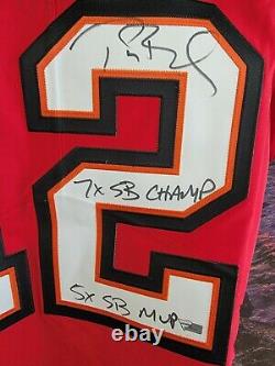 Tom Brady Auto Tampa Bay Buccaneers Red Elite Jersey 7x Champ 5x MVP Inscription