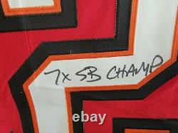 Tom Brady Auto Tampa Bay Buccaneers Red Elite Jersey 7x Champ 5x MVP Inscription