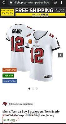 Tom Brady Buccaneers Nike Captain Elite Jersey AUTHENTIC sz 44