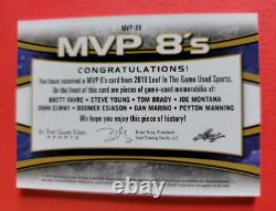 Tom Brady Joe Montana Peyton Manning Marino Elway Favre Young Jersey Card #5/30