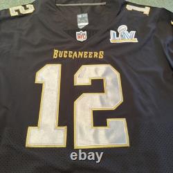 Tom Brady Nike Elite Jersey Tampa Bay Buccaneers Black Gold Super Bowl LIV XXL