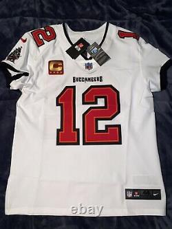 Tom Brady Nike Vapor ELITE Authentic CAPTAIN Jersey White 44 NEW WITH DEFECT