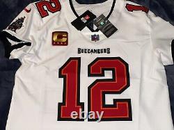 Tom Brady Nike Vapor ELITE Authentic CAPTAIN Jersey White 44 NEW WITH DEFECT