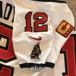 Tom Brady Nike Vapor Elite Tampa Bay Buccaneers Away Captains Jersey Size 44/L