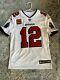 Tom Brady Nike Vapor Limited Tampa Bay Buccaneers White Captain Patch Jersey
