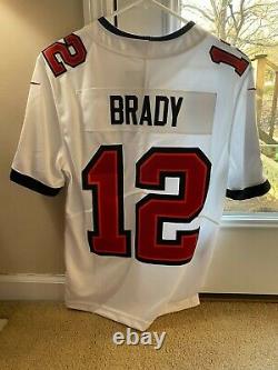 Tom Brady Nike Vapor Limited Tampa Bay Buccaneers White CAPTAIN PATCH Jersey