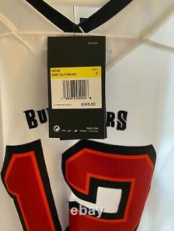 Tom Brady Nike Vapor Limited Tampa Bay Buccaneers White CAPTAIN PATCH Jersey