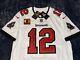 Tom Brady Nike Vapor Limited Tampa Bay Buccaneers White Captain Patch Jersey M