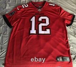 Tom Brady Nike Vapor Tampa Bay Buccaneers Red Sewn Jersey Size 2XL New WithO Tags