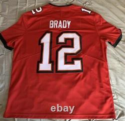 Tom Brady Nike Vapor Tampa Bay Buccaneers Red Sewn Jersey Size 2XL New WithO Tags