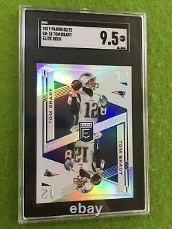 Tom Brady SGC 9.5 SILVER PRIZM CARD PATRIOTS SP 2019 Elite Deck TOM BRADY POP 4