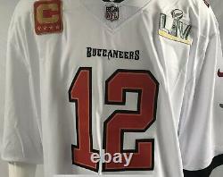 Tom Brady Super Bowl LV Buccaneers Men XL Jersey stitched with Captains Patch