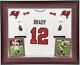 Tom Brady Tampa Bay Buccaneers Deluxe Framed Autographed White Nike Game Jersey