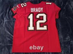 Tom Brady Tampa Bay Buccaneers Elite AUTHENTIC Red Home Jersey Super Bowl