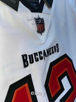 Tom Brady Tampa Bay Buccaneers Elite AUTHENTIC White Jersey Super Bowl Size 40