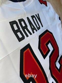 Tom Brady Tampa Bay Buccaneers Elite AUTHENTIC White Road Jersey Super Bowl