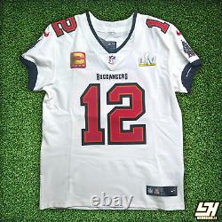 Tom Brady Tampa Bay Buccaneers Elite Captain & Super Bowl LV White 44 Jersey Nwt