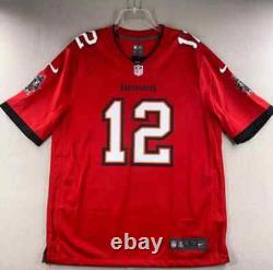 Tom Brady Tampa Bay Buccaneers Nike Game Jersey Men's 2021 #12 Red TB12 New