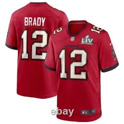 Tom Brady Tampa Bay Buccaneers Nike Super Bowl LV Game Jersey Men's NFL TB12 New
