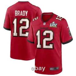 Tom Brady Tampa Bay Buccaneers Nike Super Bowl LV Game Jersey Men's SBLV NFL #12