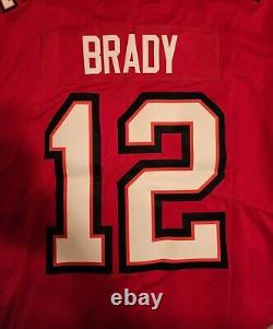 Tom Brady Tampa Bay Buccaneers Red Captain Vapor Limited Nike Stitch Jersey 3XL