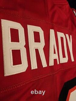 Tom Brady Tampa Bay Buccaneers Red Captain Vapor Limited Nike Stitch Jersey 3XL