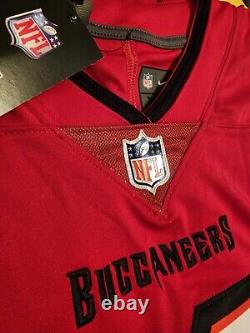 Tom Brady Tampa Bay Buccaneers Red Captain Vapor Limited Nike Stitch Jersey 3XL