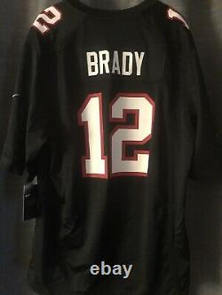 Tom Brady Tampa Bay Buccaneers Super Bowl LV 55 Nike Black Jersey Size XL New