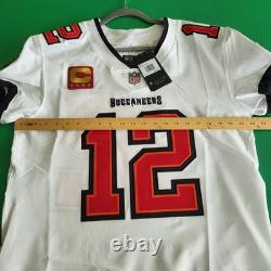 Tom Brady Tampa Bay Buccaneers Sz 44/ L White Nike Vapor Elite Captain Jersey