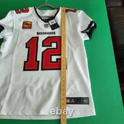 Tom Brady Tampa Bay Buccaneers Sz 44/ L White Nike Vapor Elite Captain Jersey