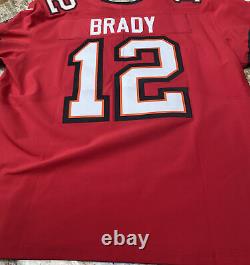 Tom Brady Tampa Bay Bucs Elite AUTHENTIC Red Home Jersey Size 52 NWOT