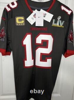 Tom Brady Tampa Bay Bucs Nike Vapor Limited Super Bowl LV Jersey L NWT Cap Patch