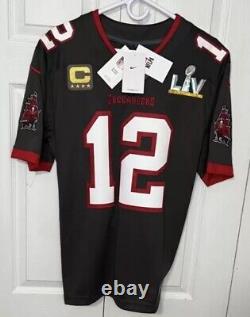 Tom Brady Tampa Bay Bucs Nike Vapor Limited Super Bowl LV Jersey L NWT Cap Patch