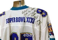 Tommy Joe Crutcher Signed Superbowl 31 Football Jersey L XL White 1997 Green Bay