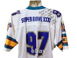 Tommy Joe Crutcher Signed Superbowl 31 Football Jersey L XL White 1997 Green Bay