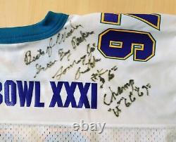 Tommy Joe Crutcher Signed Superbowl 31 Football Jersey L XL White 1997 Green Bay