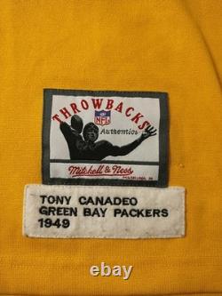 Tony Canadeo Green Bay Packers Mitchell &ness Throwback Jersey 1949 Nwot