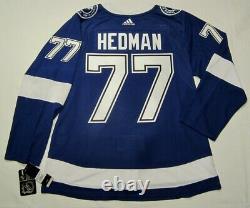 Victor HEDMAN size 54 = XL Tampa Bay Lightning ADIDAS hockey jersey PRO CUSTOM