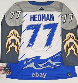 Victor Hedman Autographed Signed Tampa Bay Lighting Retro 2.0 Jersey JSA COA