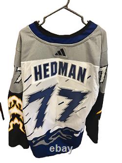 Victor Hedman Real Tampa Bay Lightning Adidas Reverse Retro 2.0 Hockey Jersey