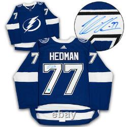 Victor Hedman Tampa Bay Lightning Autographed Adidas Jersey