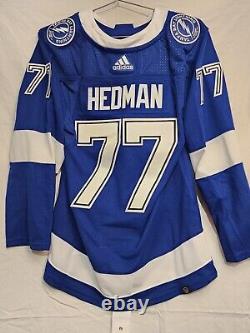 Victor Hedman Tampa Bay Lightning adidas Home Primegreen Authentic Player Jersey