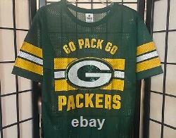 Victoria's Secret Pink NFL M Green Bay Packers Sequin Bling Football Rare Jersey