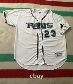 Vintage 2000 2001 2002 Tampa Bay Devil Rays Greg Vaughn 23 Jersey Size 52 2X XXL