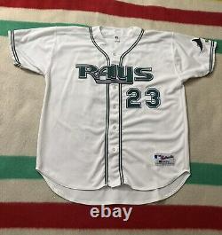 Vintage 2000 2001 2002 Tampa Bay Devil Rays Greg Vaughn 23 Jersey Size 52 2X XXL