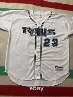 Vintage 2000 2001 2002 Tampa Bay Devil Rays Greg Vaughn 23 Jersey Size 52 2X XXL